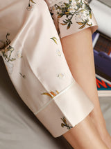 [وردي فاتح] SilkSilky-SA الحرير الخالص Womens Pajamas 007