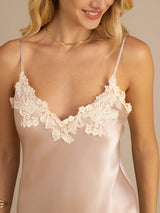 [لون القرنفل] SilkSilky-SA Sleeveless V Neck فساتين نسائية 004