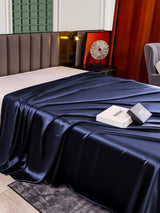 [أزرق غامق] SilkSilky-SA 25Momme غطاء السرير 004