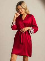 [خمر] SilkSilky-SA 3/4 Sleeve رداء حمام نسائي 003