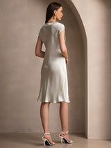 [اخضر فاتح] SilkSilky-SA Cap Sleeve V Neck باس النوم 002
