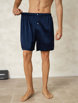 [أزرق غامق] SilkSilky-SA Mens Sleep Bottoms 005