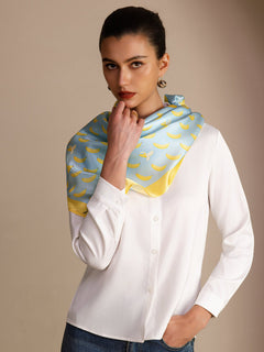 [موز أزرق] SilkSilky-SA Scarf 004