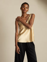 [شامبانيا] SilkSilky-SA Sleeveless V Neck كامي 007