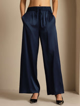 [أزرقغامق] SilkSilky-SA 19Momme Womens Pants 001