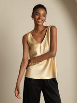 [شامبانيا] SilkSilky-SA Sleeveless V Neck كامي 005