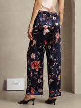 [زهري كحلي] SilkSilky-SA 19Momme الحرير Womens Pants 002