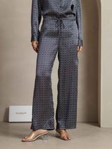 [جنكو كحلي] SilkSilky-SA 19Momme الحرير Womens Pants 001