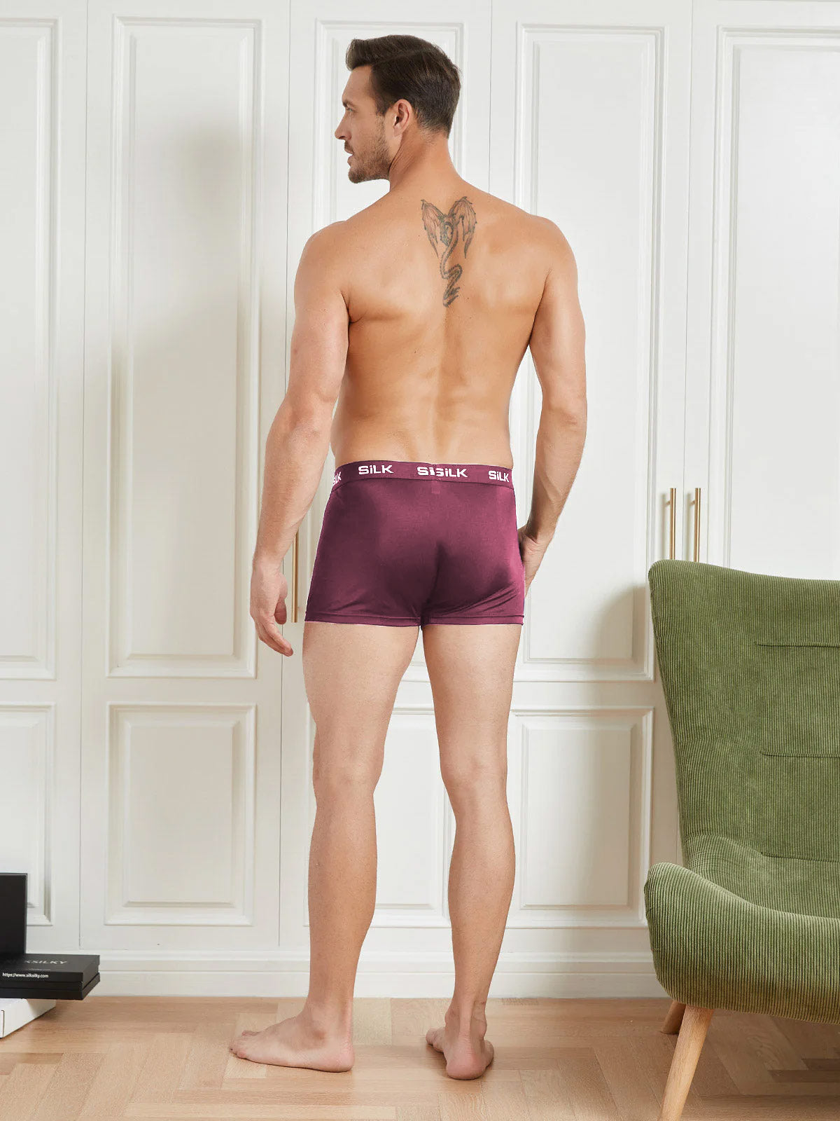 [خمر] SilkSilky-SA الحرير الخالص Mens Underwear 002
