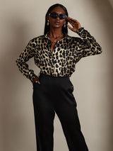 [فهد] SilkSilky-SA Long Sleeve Lapel Collar بلايز نسائية 005