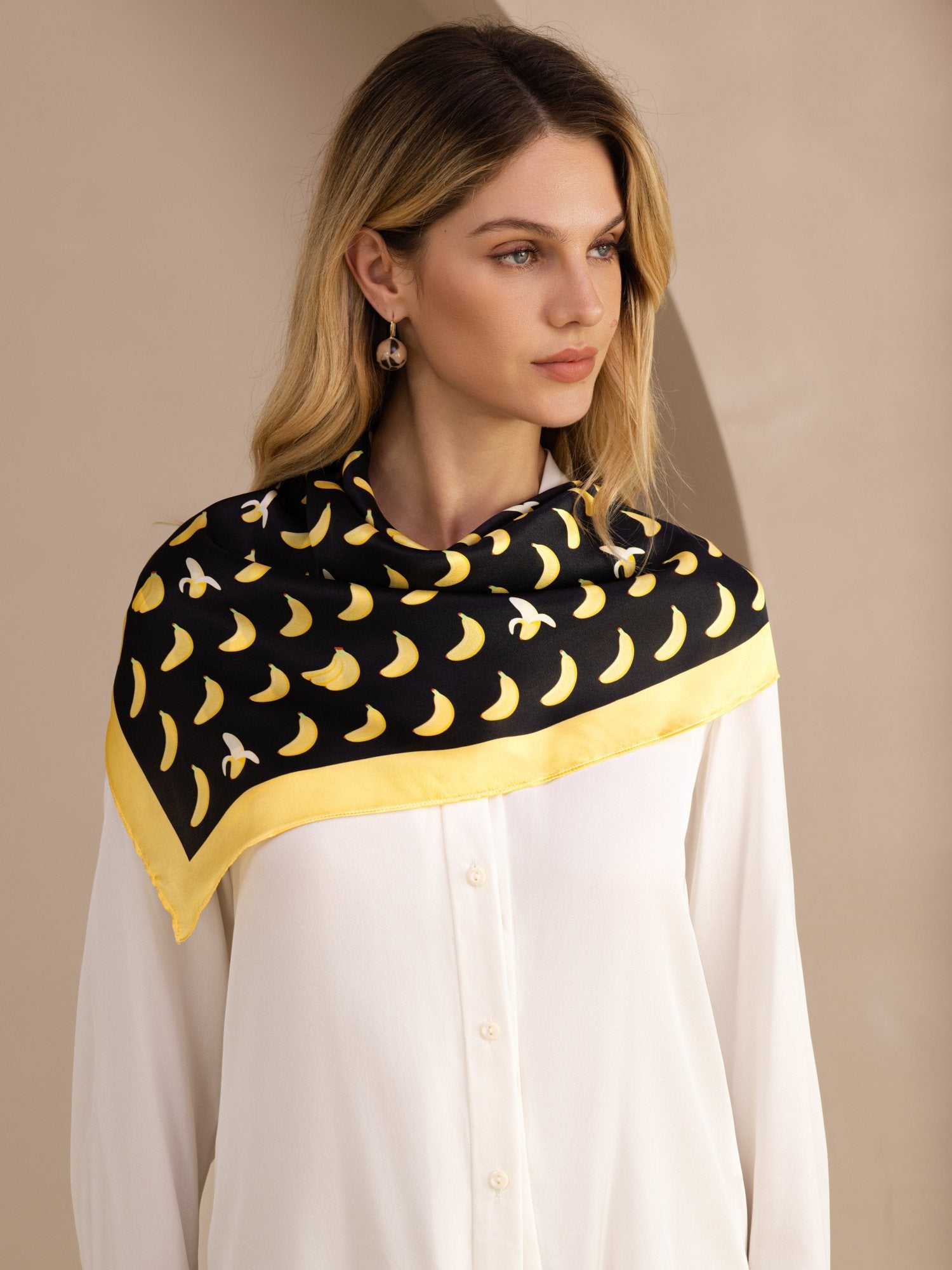 [موز أسود] SilkSilky-SA Scarf 002