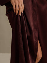 [بني] SilkSilky-SA Long Sleeve رداء حمام نسائي 004