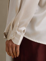 [رمادي فاتح] SilkSilky-SA Long Sleeve High Neck بلوزات نسائية 005