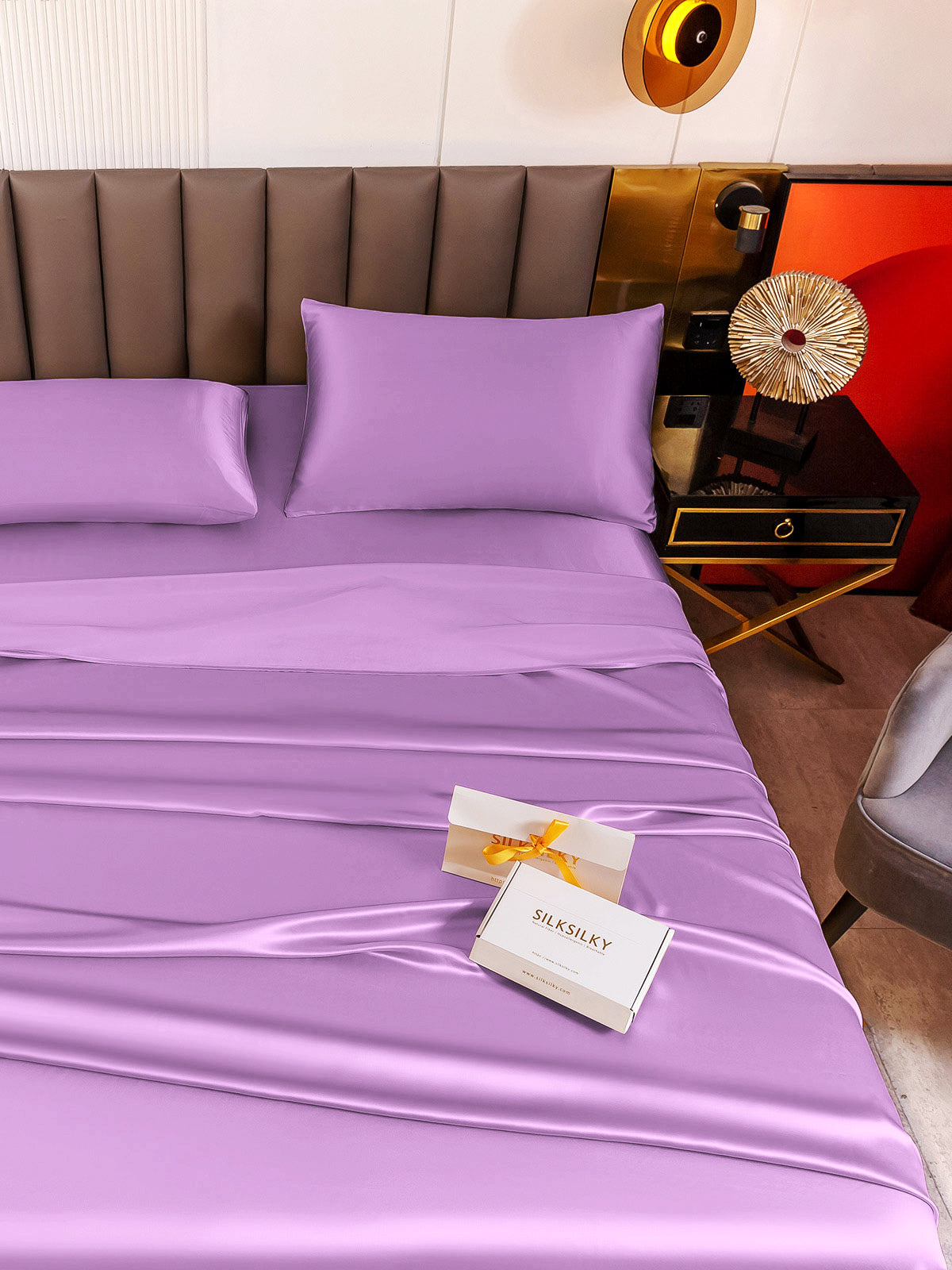 [لافندر] SilkSilky-SA 19Momme Pure Silk Bedding Set 005