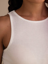 [أبيض] SilkSilky-SA Sleeveless Crew Neck كامي 005