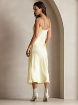 [أصفر فاتح] SilkSilky-SA Sleeveless V Neck باس النوم 002