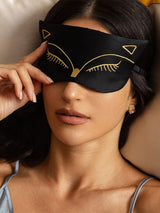 [أسود] SilkSilky-SA الحرير الخالص Eye Mask 001