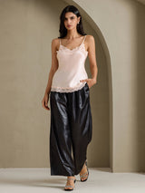 [لون القرنفل] SilkSilky-SA Spaghetti Strap V Neck كامي 007