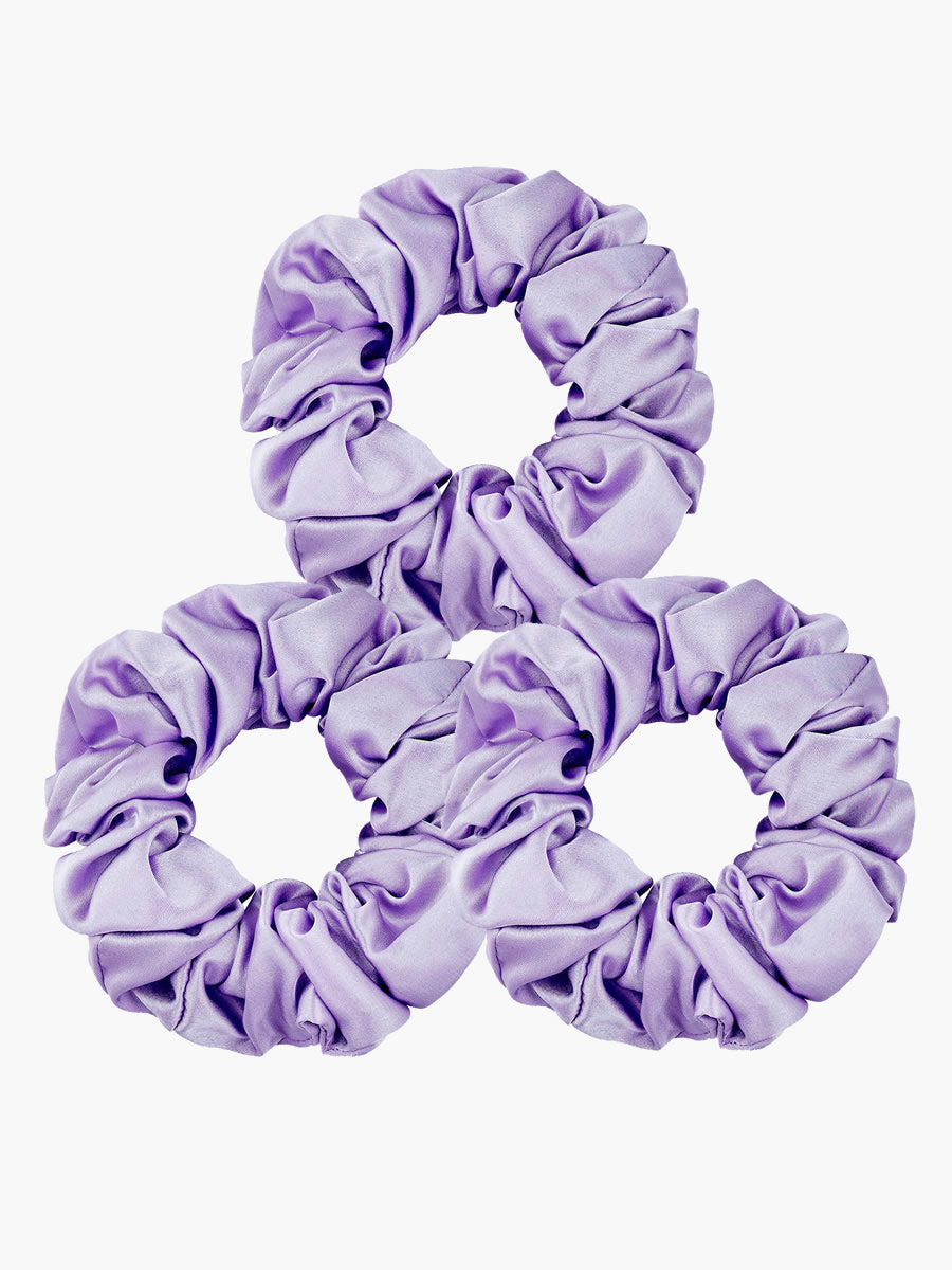 SilkSilky SA 19Momme الحرير الخالص Scrunchie لافندر 003