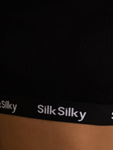 [أسود] SilkSilky-SA Sleeveless Crew Neck Women's Outfit Sets 005