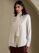 [رمادي فاتح] SilkSilky-SA Long Sleeve High Neck بلوزات نسائية 003