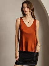[الكراميل] SilkSilky-SA Sleeveless V Neck كامي 007