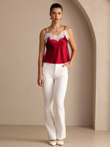 [خمر] SilkSilky-SA Spaghetti Strap V Neck كامي 006