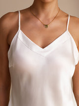[أبيض] SilkSilky-SA Sleeveless V Neck كامي 003