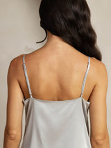 [فضة] SilkSilky-SA Spaghetti Strap Cowl Neck كامي 005