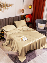 [اللون البيج] SilkSilky-SA 19Momme Pure Silk Bedding Set 001