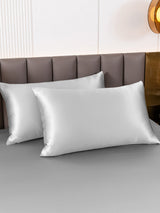 [فضة] SilkSilky-SA 22Momme الحرير الخالص Pillowcase 004
