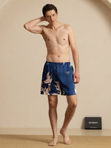 [أزرق غامق] SilkSilky-SA Mens Sleep Bottoms 006