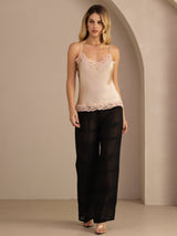 [شامبانيا] SilkSilky-SA Spaghetti Strap V Neck كامي 007