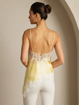 [أصفر فاتح] SilkSilky-SA Spaghetti Strap V Neck كامي 002