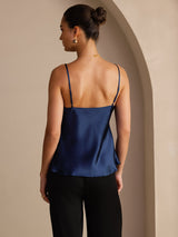 [أزرق غامق] SilkSilky-SA Sleeveless V Neck كامي 002