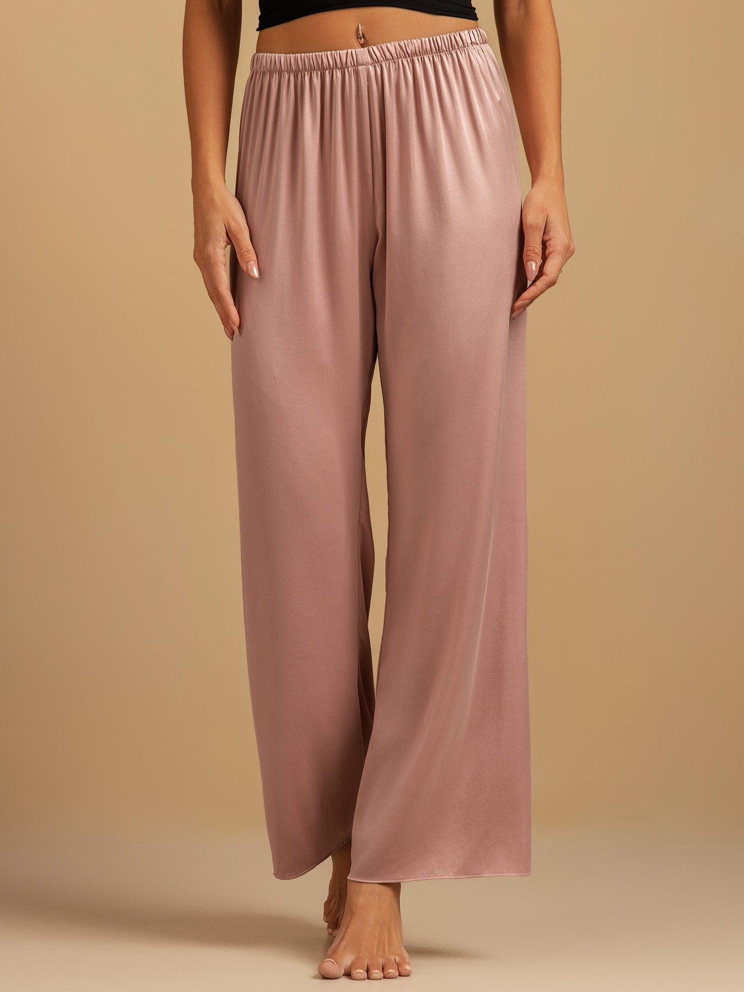 [بشرة الخوخ] SilkSilky-SA 19Momme الحرير Womens Sleep Bottoms 003,