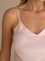 [وردي فاتح] SilkSilky-SA Sleeveless V Neck كامي 005