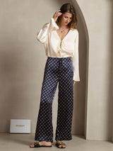 [سلسلة كحلي] SilkSilky-SA 19Momme الحرير Womens Pants 003