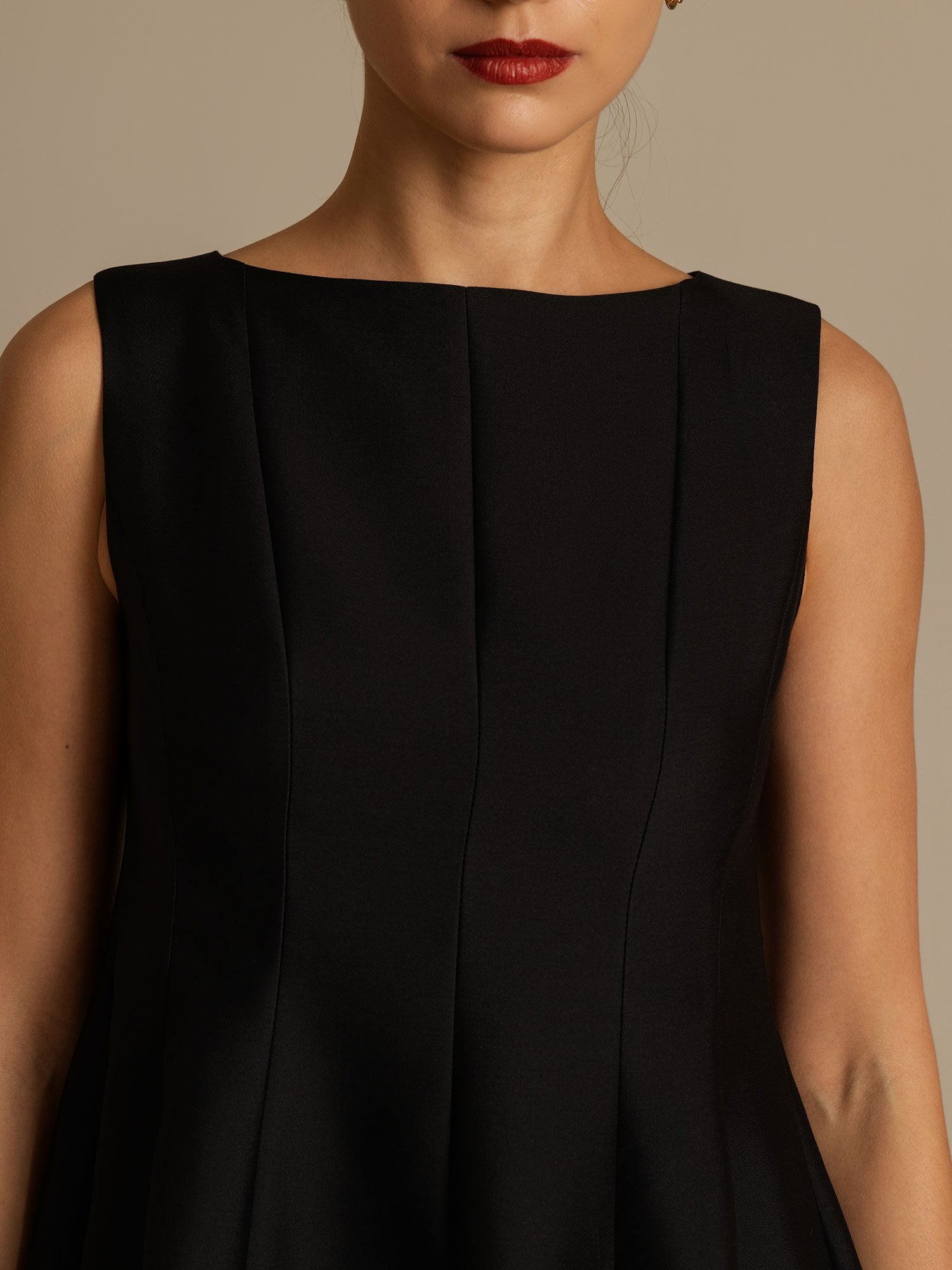 [أسود] SilkSilky-SA 32Momme الحرير Dress 004,