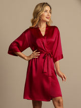 [خمر] SilkSilky-SA 3/4 Sleeve رداء حمام نسائي 005