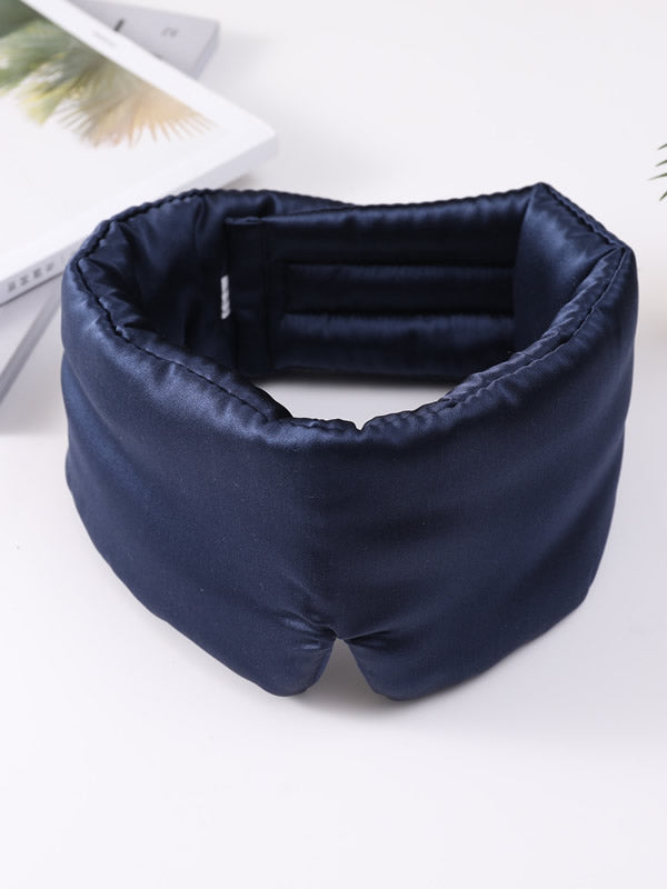 [أزرق غامق] SilkSilky-SA 19Momme الحرير الخالص Eye Mask 004