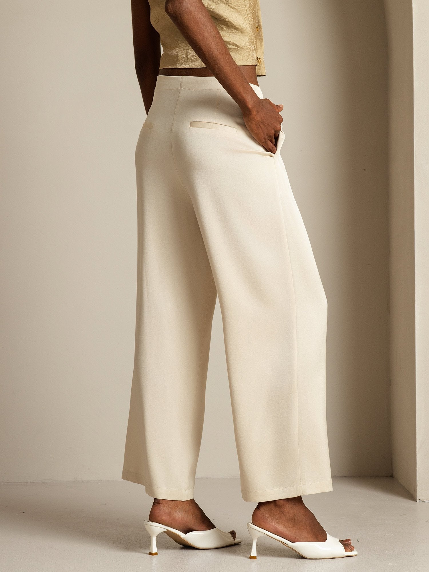 [اللونالبيج] SilkSilky-SA 19Momme الحرير Womens Pants 006