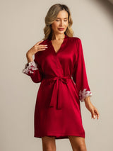 [خمر] SilkSilky-SA 3/4 Sleeve رداء حمام نسائي 001
