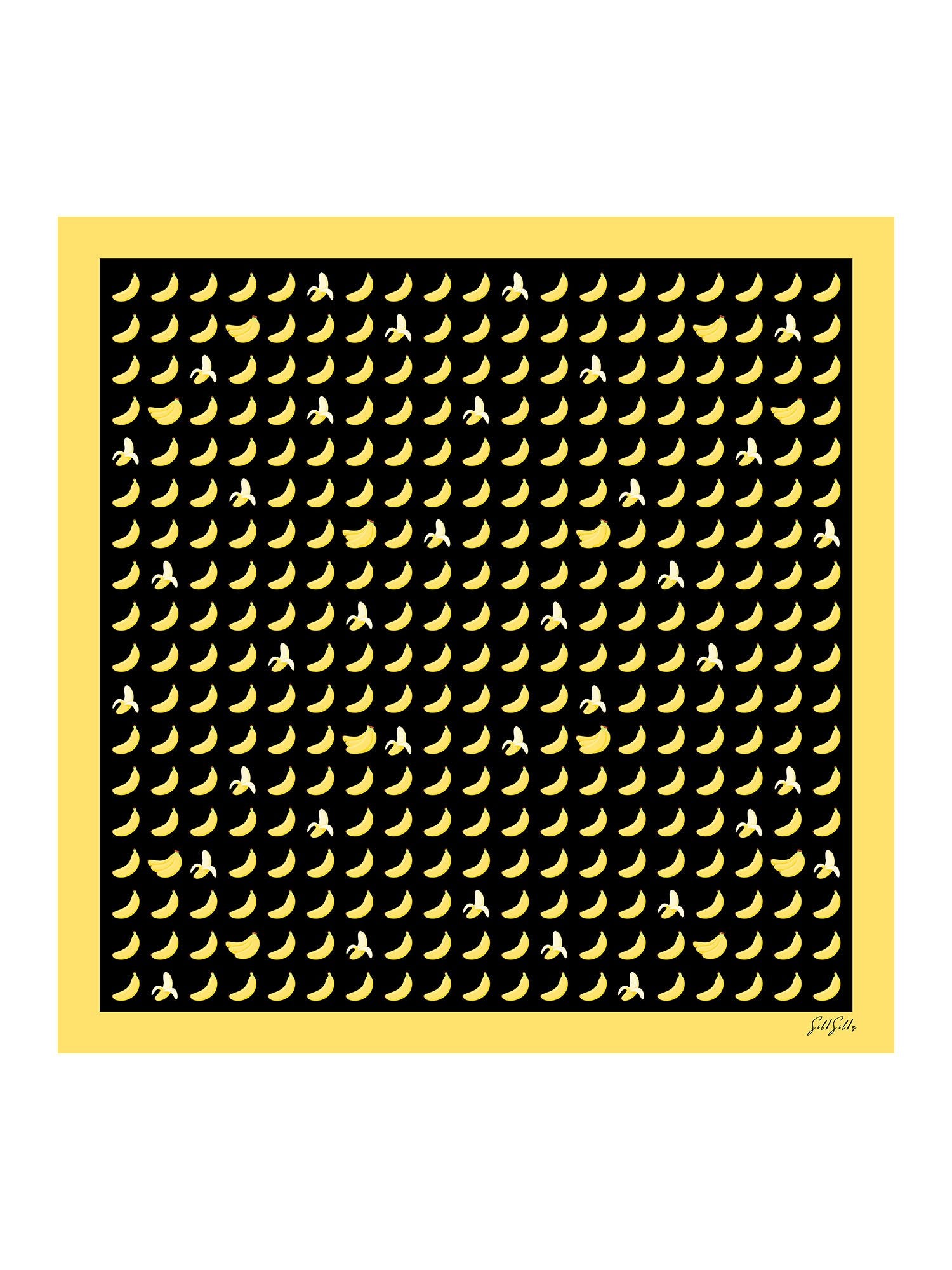 [موز أسود] SilkSilky-SA Scarf 001