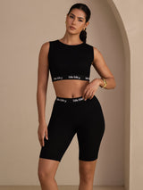 [أسود] SilkSilky-SA Sleeveless Crew Neck كامي 004