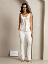 [رمادي فاتح] SilkSilky-SA Sleeveless V Neck كامي 004