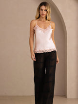 [لون القرنفل] SilkSilky-SA Spaghetti Strap V Neck كامي 007