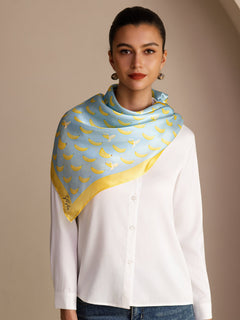 [موز أزرق] SilkSilky-SA Scarf 002