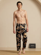 [التنين الأسود] SilkSilky-SA Mens Sleep Bottoms 007