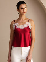 [خمر] SilkSilky-SA Spaghetti Strap V Neck كامي 003